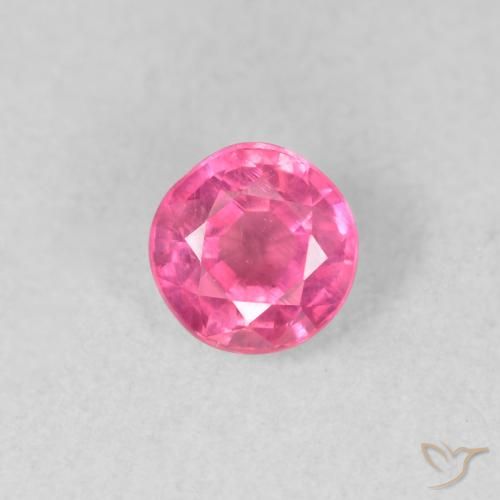 0.82ct Natürlicher Mittelrosa Rubin, Runden, VS-SI