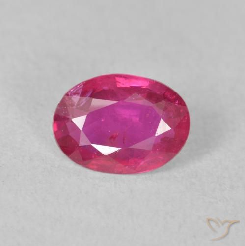 1.23ct Natürlicher Mittelrot Rubin, Oval, VS-SI