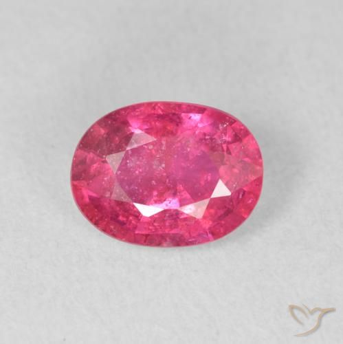 1.63ct Natürlicher Rosaig-rot Rubin, Oval, SI
