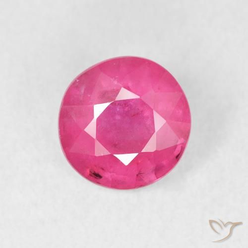 1.40ct Natürlicher Tiefes Magenta Rubin, Runden, VS-SI