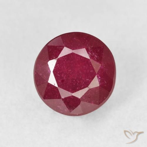 2.33ct Natürlicher dunkelrot Rubin, Runden, VS-SI