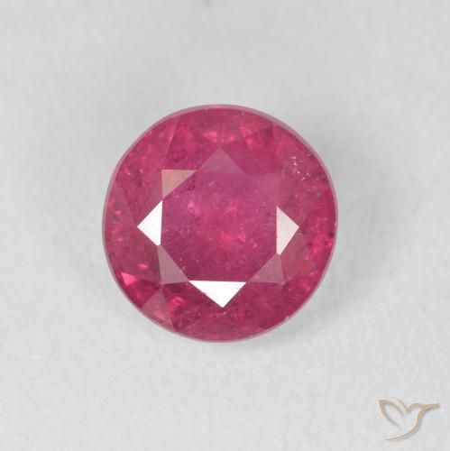 2.18ct Natürlicher Mittelrot Rubin, Runden, VS-SI