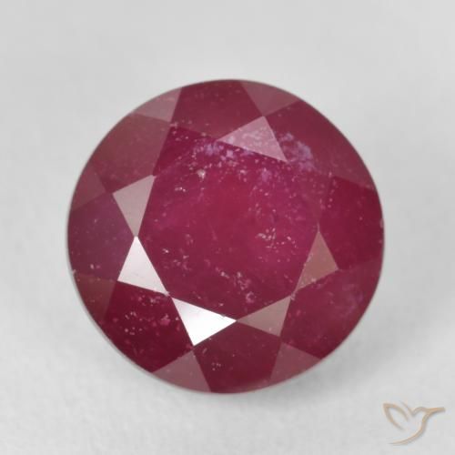 5.93ct Natürlicher Tiefes rötliches Rosa Rubin, Runden, VS-SI
