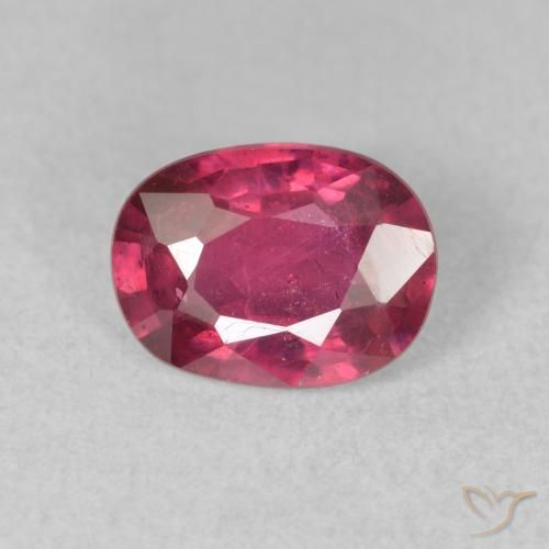 1.65ct Natürlicher Rosaig-rot Rubin, Oval, VS-SI