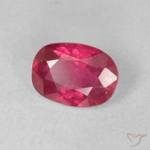 9,17 ctw natürlicher Tiefes rötliches Rosa Rubin, Oval, VS-SI