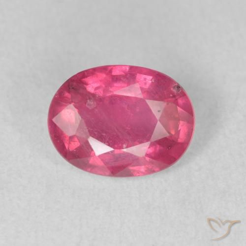 1.71ct Natürlicher Rosaig-rot Rubin, Oval, VS-SI