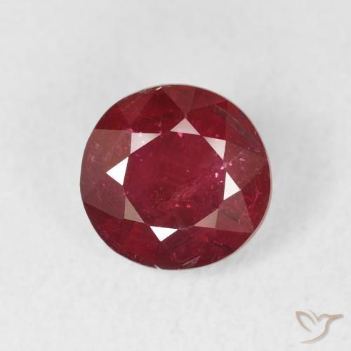 1.74ct Natürlicher Hellrot Rubin, Runden, VS-SI