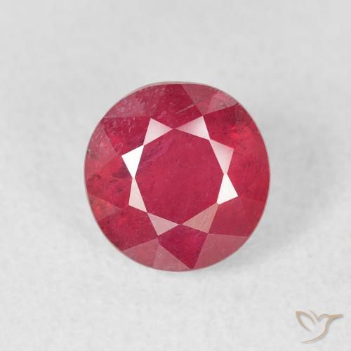 1.51ct Natürlicher rötlich-rosa Rubin, Runden, VS-SI