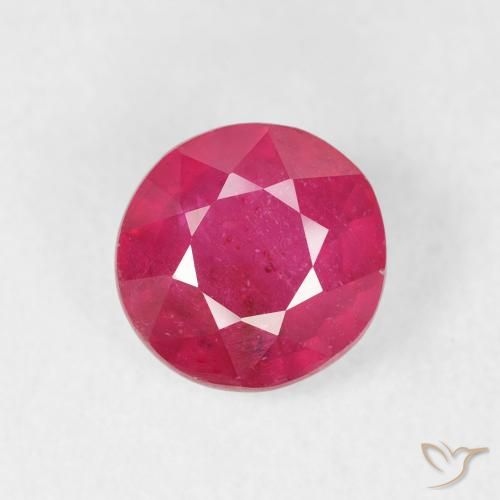 1.72ct Natürlicher Rosaig-rot Rubin, Runden, VS-SI