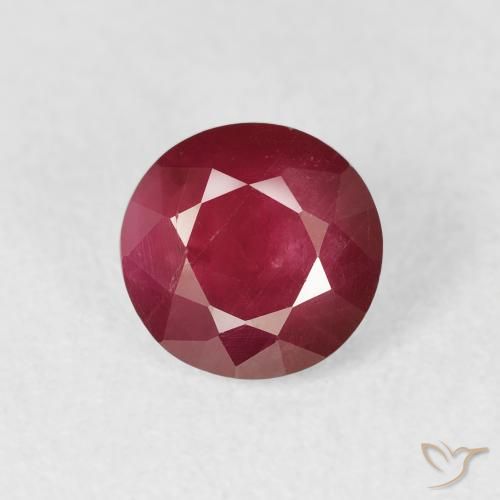1.63ct Natürlicher Blutrot Rubin, Runden, VS-SI