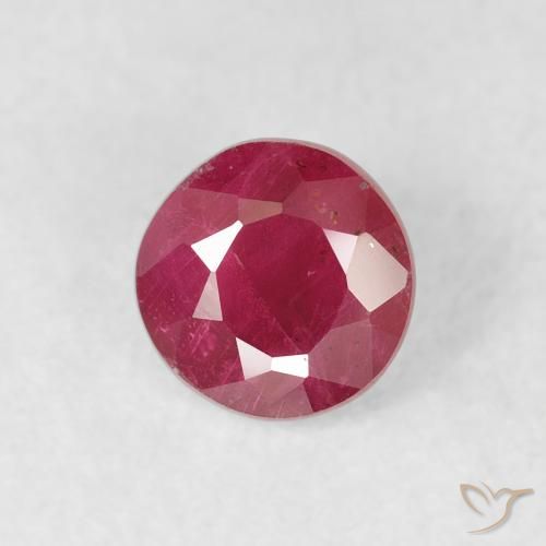 1.09ct Natürlicher rötlich-rosa Rubin, Runden, VS-SI