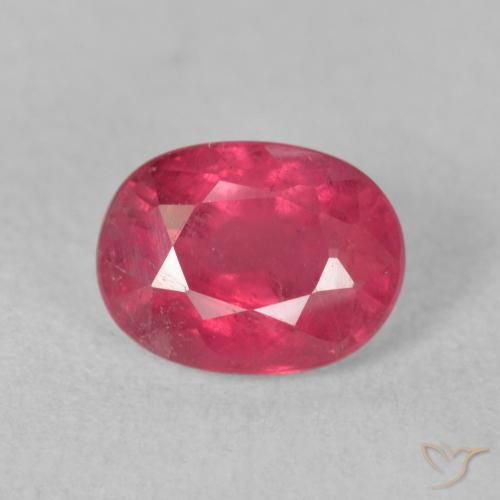 2.13ct Natürlicher Rosaig-rot Rubin, Oval, VS-SI