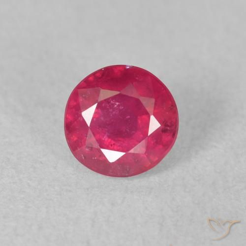 1.21ct Natürlicher rötlich-rosa Rubin, Runden, VS-SI