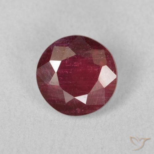 1.46ct Natürlicher dunkelrot Rubin, Runden, VS-SI