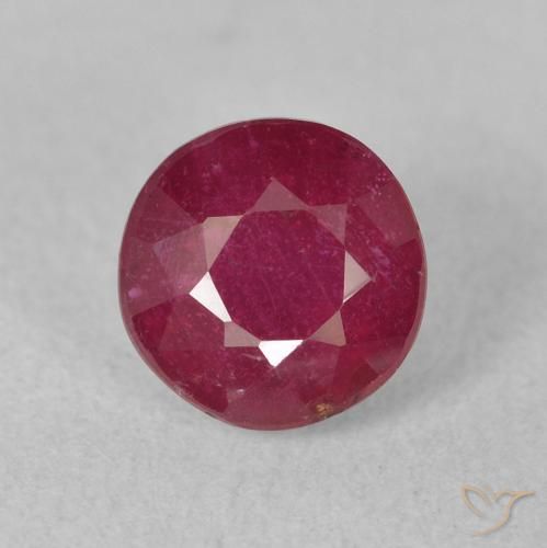 2.33ct Natürlicher dunkelrot Rubin, Runden, VS-SI