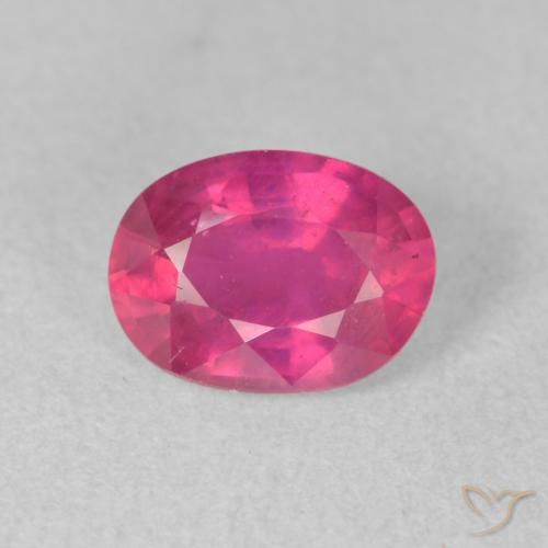 1.53ct Natürlicher Hellrot Rubin, Oval, VS-SI
