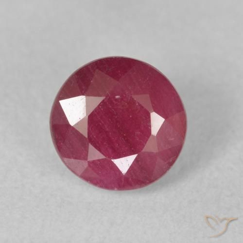 1.88ct Natürlicher Tiefes rötliches Rosa Rubin, Runden, VS-SI