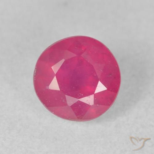 1.19ct Natürlicher rötlich-rosa Rubin, Runden, VS-SI