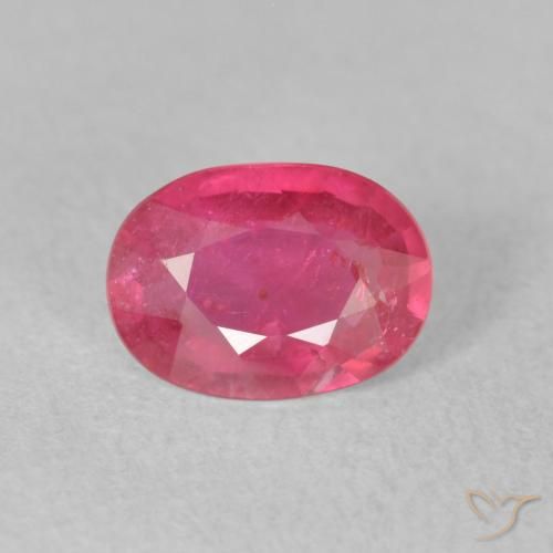 1.26ct Natürlicher Rosaig-rot Rubin, Oval, VS-SI