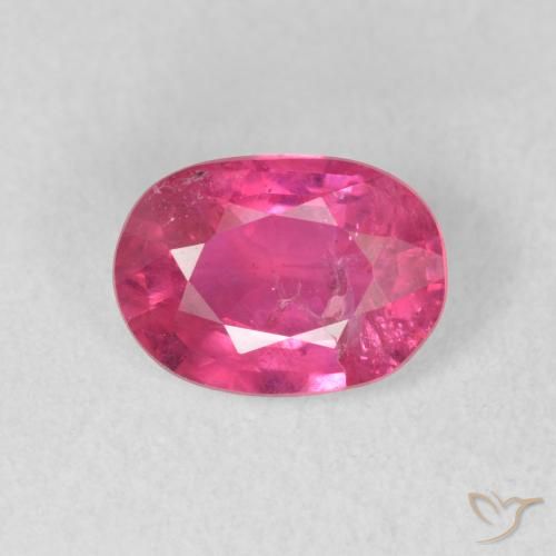 1.54ct Natürlicher Rosaig-rot Rubin, Oval, VS-SI, Photo A