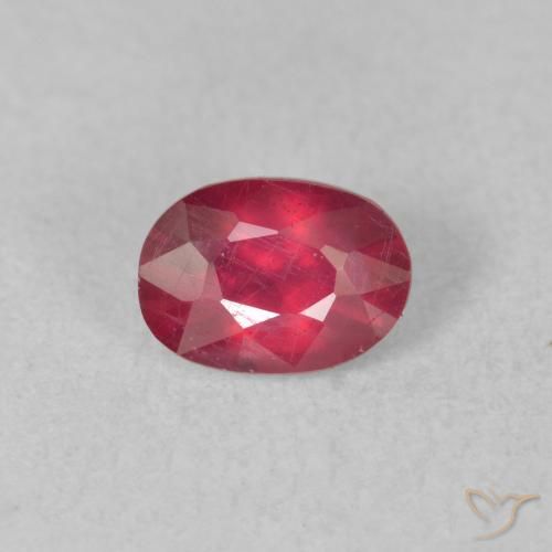 1.12ct Natürlicher rötlich-rosa Rubin, Oval, VS-SI