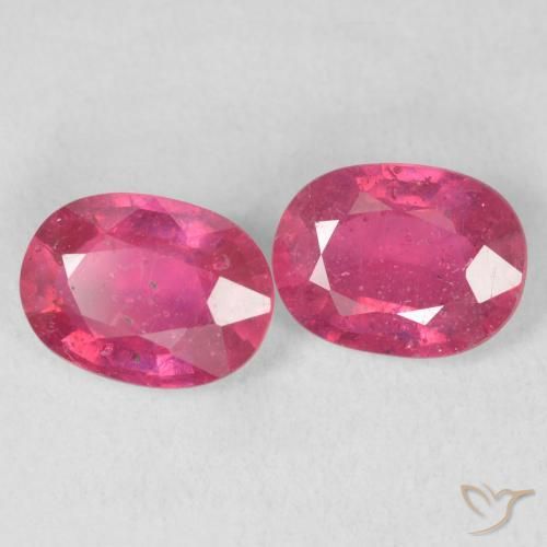 3.23 ct natürliche Mittelrot Rubin-Edelsteine, Oval, VS-SI
