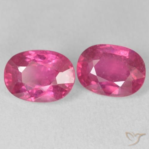 3.96 ct natürliche Rosaig-rot Rubin-Edelsteine, Oval, VS-SI