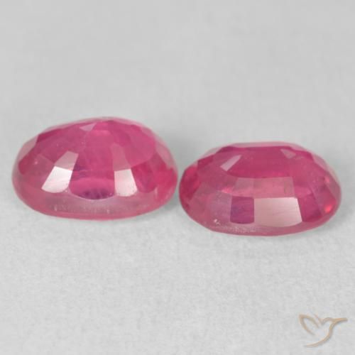 3.96 ct natürliche Rosaig-rot Rubin-Edelsteine, Oval, VS-SI