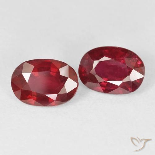 2.34 ct natürliche dunkelrot Rubin-Edelsteine, Oval, VS