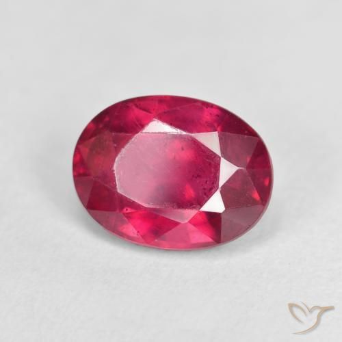 9,17 ctw natürlicher Tiefes rötliches Rosa Rubin, Oval, VS