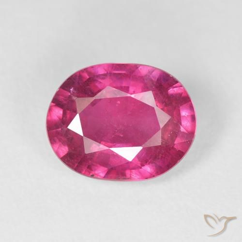 3.45ct Natürlicher Medium Dark-Pink Rubin, Oval, VS