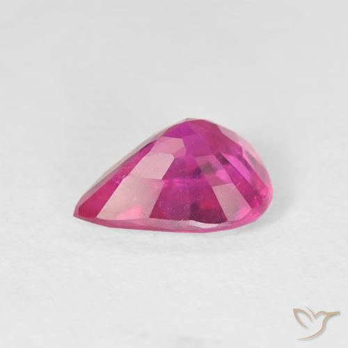 9,17 ctw natürlicher Tiefes Magenta Rubin, Birnenform, VS