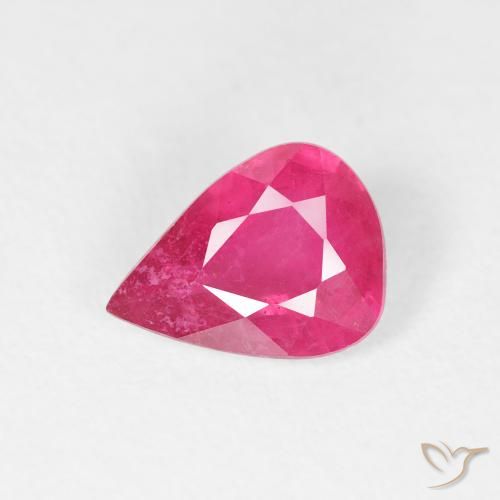 1.26ct Natürlicher pink Rubin, Birnenform, VS