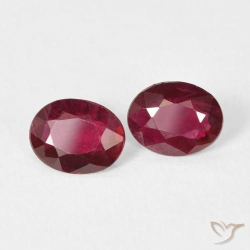 0.59 ct natürliche tiefrot Rubin-Edelsteine, Oval, VS