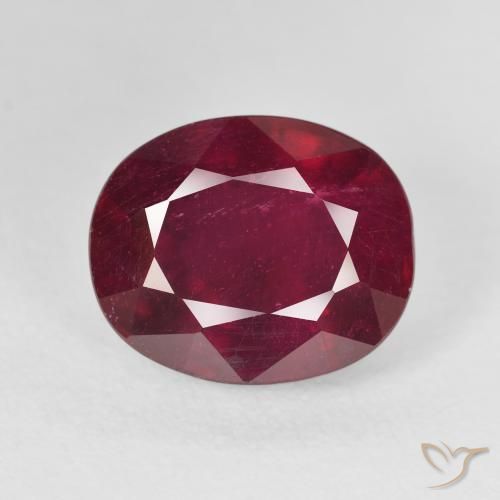 10.01ct Natürlicher tiefrot Rubin, Oval, VS
