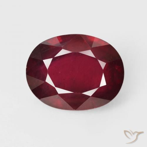 19.35ct Natürlicher tiefrot Rubin, Oval, VS