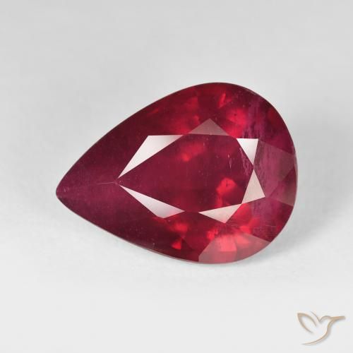 12.94ct Natürlicher Blutrot Rubin, Birnenform, VS