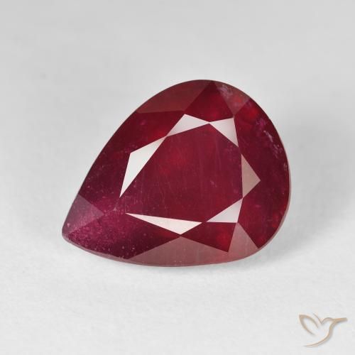 14.72ct Natürlicher Weinrot Rubin, Birnenform, VS