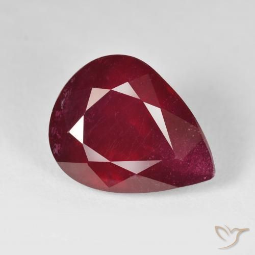 9,17 ctw natürlicher Weinrot Rubin, Birnenform, VS