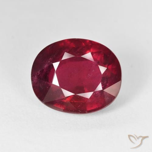 12.14ct Natürlicher Hellrot Rubin, Oval, VS