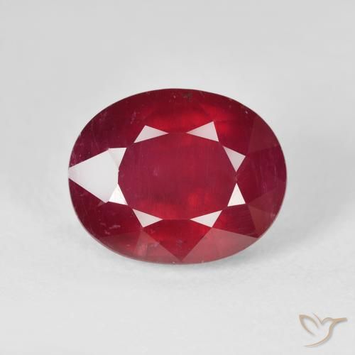 6.53ct Natürlicher Marmelade Rot Rubin, Oval, VS, Photo A