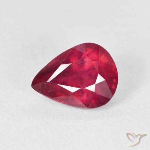 2.72ct Natürlicher Tiefrot Rubin, Birnenform, VS