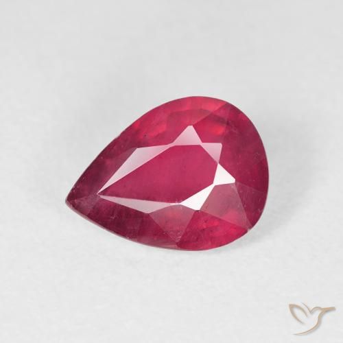 2.04ct Natürlicher Tiefes rötliches Rosa Rubin, Birnenform, VS