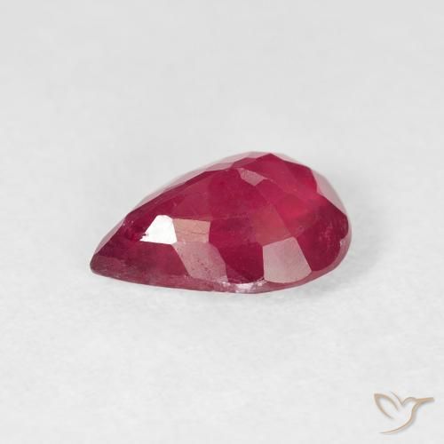 9,17 ctw natürlicher Tiefes rötliches Rosa Rubin, Birnenform, VS