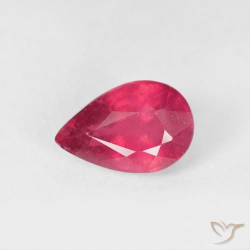0.71ct Natürlicher Marmelade Rot Rubin, Birnenform, VS-SI