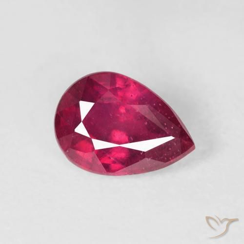 9,17 ctw natürlicher Medium Dark-Red Rubin, Birnenform, VS-SI