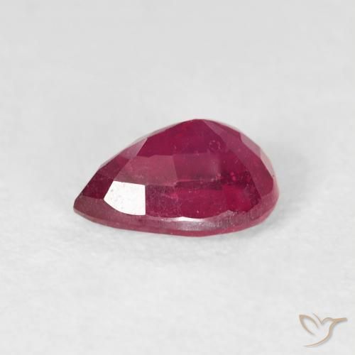 9,17 ctw natürlicher Medium Dark-Red Rubin, Birnenform, VS-SI