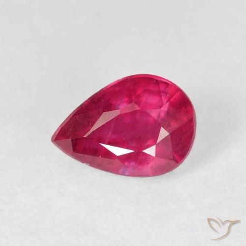 1.22ct Natürlicher Hellrot Rubin, Birnenform, VS-SI