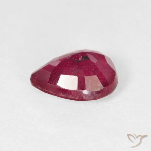 9,17 ctw natürlicher Medium Dark-Red Rubin, Birnenform, VS-SI