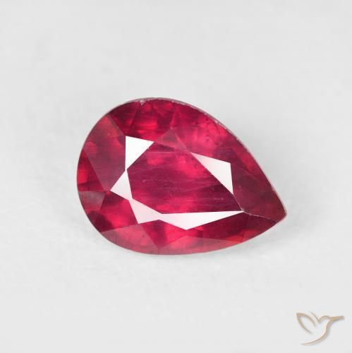 9,17 ctw natürlicher Medium Dark-Red Rubin, Birnenform, VS-SI